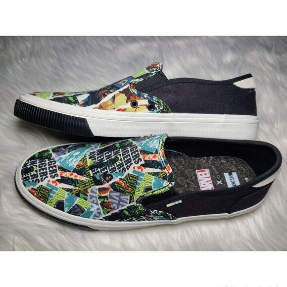 NWOB|Toms x Marvel Avengers Slip-On Sneaker, 9 - Picture 3 of 6